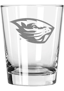 Oregon State Beavers 15oz Etched Double Old Fashioned Rock Glass