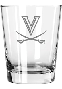 Virginia Cavaliers 15oz Etched Double Old Fashioned Rock Glass