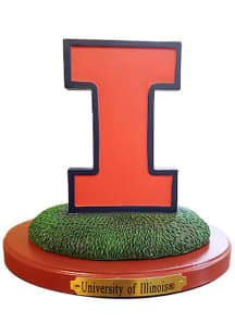 Orange Illinois Fighting Illini Team Logo Figurine