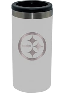 Pittsburgh Steelers 12oz Laser Etched Slim Can Stainless Steel Coolie