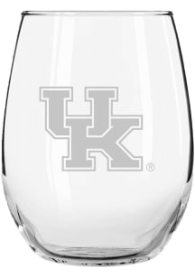 Kentucky Wildcats 15 oz. Etched Stemless Wine Glass