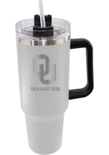 Oklahoma Sooners Personalized 46oz Colossal Stainless Steel Tumbler - White