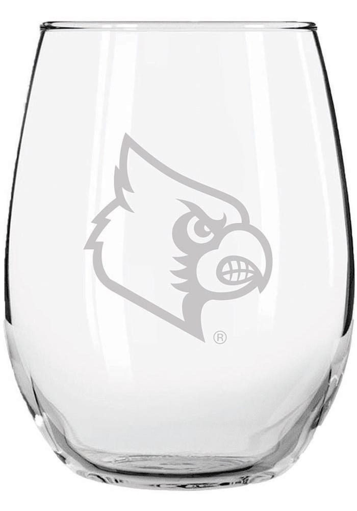 Memory Company Multi Louisville Cardinals 15 oz Etched Stemless