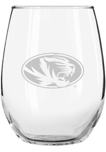 Missouri Tigers 15 oz. Etched Stemless Wine Glass