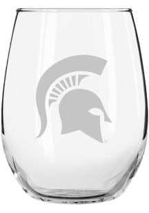 Michigan State Spartans 15 oz. Etched Stemless Wine Glass
