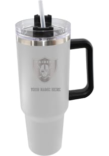 Las Vegas Raiders Personalized 46oz Colossal Stainless Steel Tumbler - White