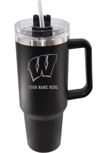 Wisconsin Badgers Personalized 46oz Colossal Stainless Steel Tumbler - Black