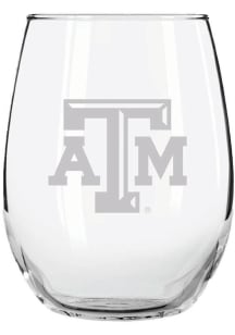 Texas A&amp;M Aggies 15 oz. Etched Stemless Wine Glass