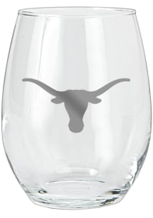 Texas Longhorns 15 oz. Etched Stemless Wine Glass