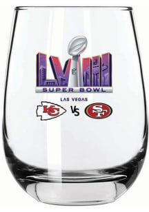 Kansas City Chiefs Super Bowl LVIII Dueling 15oz Stemless Wine Glass