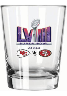 Kansas City Chiefs Super Bowl LVIII Dueling 15oz Double Old Fashioned Rock Glass