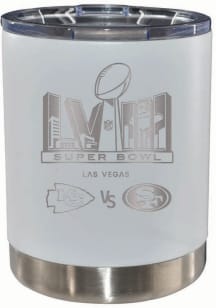 Kansas City Chiefs Super Bowl LVIII Dueling Etched 12oz Lowball Stainless Steel Tumbler - White