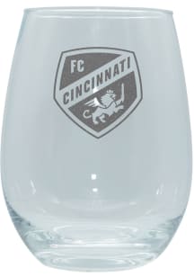 FC Cincinnati 15 oz. Etched Stemless Wine Glass