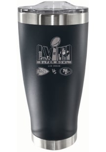 Kansas City Chiefs Super Bowl LVIII Dueling Etched 20oz Stainless Steel Tumbler - Black