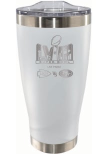 Kansas City Chiefs Super Bowl LVIII Dueling Etched 20oz Stainless Steel Tumbler - White