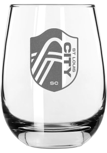 St Louis City SC 15 oz. Etched Stemless Wine Glass