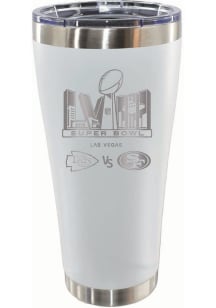 Kansas City Chiefs Super Bowl LVIII Dueling Etched 30oz Stainless Steel Tumbler - White