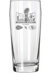 Kansas City Chiefs Super Bowl LVIII Dueling Etched 16oz Pub Pilsner Glass