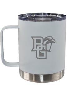 Bowling Green Falcons 12oz Etched Handle Lowball Stainless Steel Tumbler - White