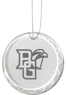 Bowling Green Falcons Etched Glass Ornament