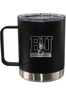 Boston Terriers 12oz Etched Handle Lowball Stainless Steel Tumbler - Black