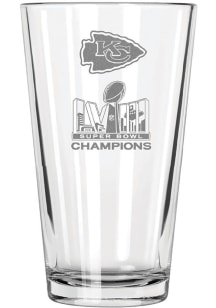 Kansas City Chiefs Super Bowl LVIII Champs Etched 17oz Mixing Pint Glass