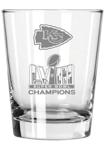 Kansas City Chiefs Super Bowl LVIII Champs Etched 15oz Double Old Fashioned Rock Glass