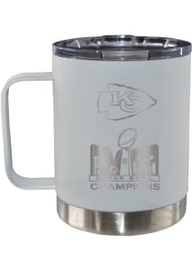 Kansas City Chiefs Super Bowl LVIII Champs Etched 12oz Lowball Stainless Steel Tumbler - White
