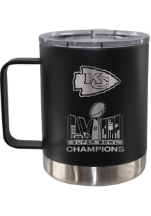 Kansas City Chiefs Super Bowl LVIII Champs Etched 12oz Lowball Stainless Steel Tumbler - Black