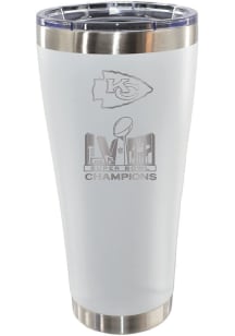 Kansas City Chiefs Super Bowl LVIII Champs Etched 30oz Stainless Steel Tumbler - White