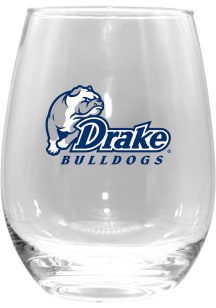 Drake Bulldogs 15oz Stemless Wine Glass