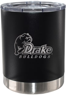 Drake Bulldogs Etched 12oz Lowball Stainless Steel Tumbler - Black