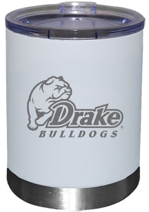 Drake Bulldogs Etched 12oz Lowball Stainless Steel Tumbler - White