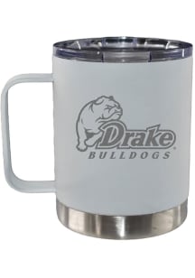 Drake Bulldogs 12oz Etched Handle Lowball Stainless Steel Tumbler - White