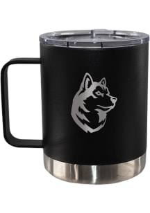 Northeastern Huskies 12oz Etched Handle Lowball Stainless Steel Tumbler - Black