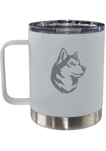 Northeastern Huskies 12oz Etched Handle Lowball Stainless Steel Tumbler - White