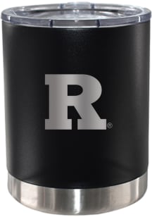Rutgers Scarlet Knights Etched 12oz Lowball Stainless Steel Tumbler - Black