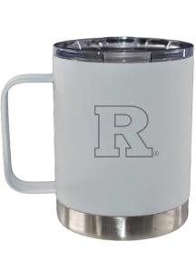 White Rutgers Scarlet Knights 12oz Etched Handle Lowball Stainless Steel Tumbler