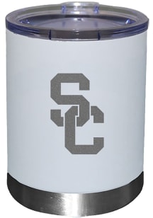 White USC Trojans Etched 12oz Lowball Stainless Steel Tumbler