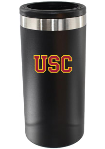 Black USC Trojans 12oz Slim Can Stainless Steel Coolie