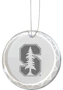 Stanford Cardinal Etched Glass Ornament