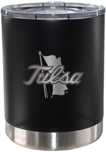 Tulsa Golden Hurricane Etched 12oz Lowball Stainless Steel Tumbler - Black