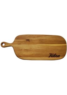 Tulsa Golden Hurricane Acacia Paddle Cutting Board