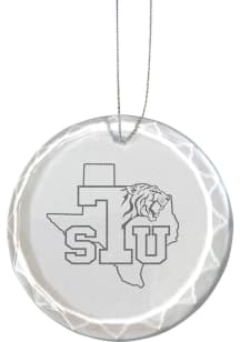 Tulsa Golden Hurricane Etched Glass Ornament