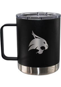 Texas State Bobcats 12oz Etched Handle Lowball Stainless Steel Tumbler - Black