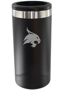 Texas State Bobcats Etched 12oz Slim Can Stainless Steel Coolie