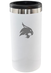 Texas State Bobcats Etched 12oz Slim Can Stainless Steel Coolie