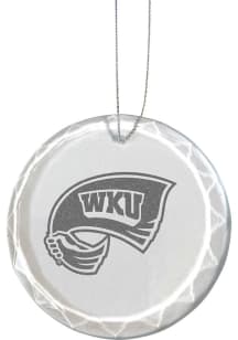 Western Kentucky Hilltoppers Etched Glass Ornament