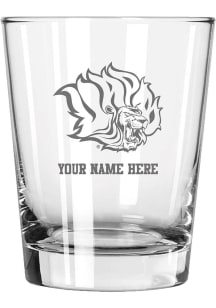 Arkansas Pine Bluff Golden Lions Personalized Etched 15oz Double Old Fashioned Rock Glass