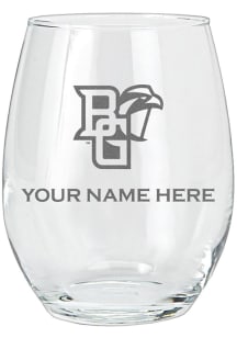 Bowling Green Falcons Personalized Etched 15oz Stemless Wine Glass